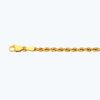 10K 2.5MM YELLOW GOLD DC HOLLOW ROPE 30" CHAIN NECKLACE (AVAILABLE IN LENGTHS 7" - 30")