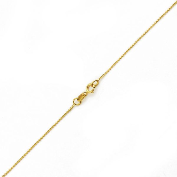 10K YELLOW GOLD DC ROLO  043 GAUGE 28" CHAIN NECKLACE (AVAILABLE IN LENGTHS 7" - 30")