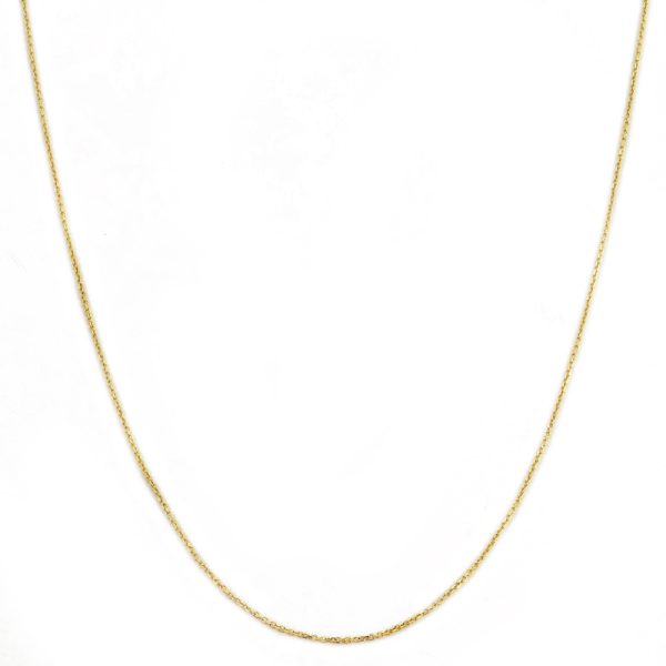 10K YELLOW GOLD DC ROLO  033 GAUGE 24" CHAIN NECKLACE (AVAILABLE IN LENGTHS 7" - 30")