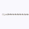 10K 5MM WHITE GOLD SOLID DC ROPE 16" CHAIN NECKLACE (AVAILABLE IN LENGTHS 7" - 30")