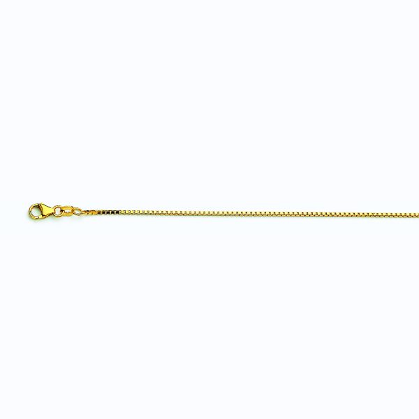10K YELLOW GOLD BOX 068 GAUGE 28" CHAIN NECKLACE (AVAILABLE IN LENGTHS 7" - 30")
