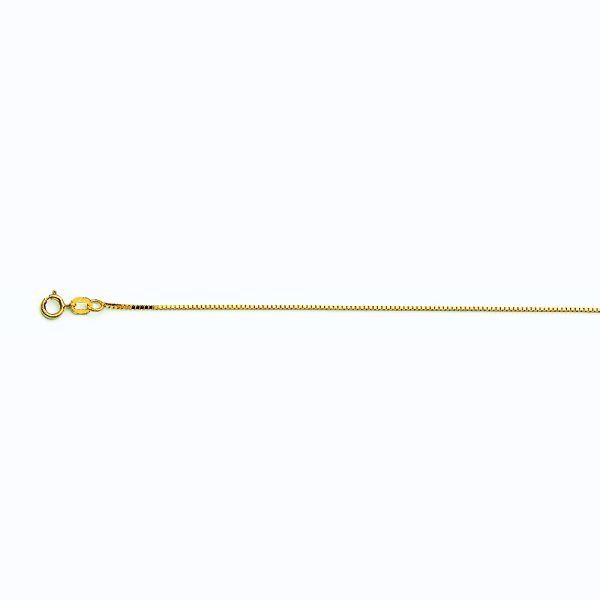 10K YELLOW GOLD BOX 050 GAUGE 22" CHAIN NECKLACE (AVAILABLE IN LENGTHS 7" - 30")