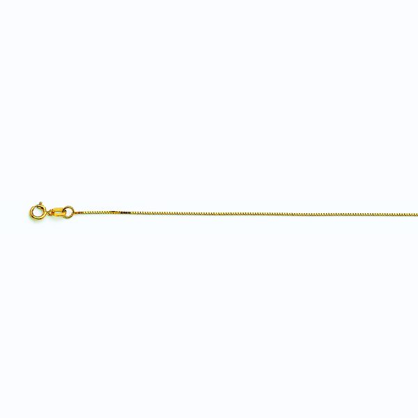 10K YELLOW GOLD BOX 040 GAUGE 16" CHAIN NECKLACE (AVAILABLE IN LENGTHS 7" - 30")