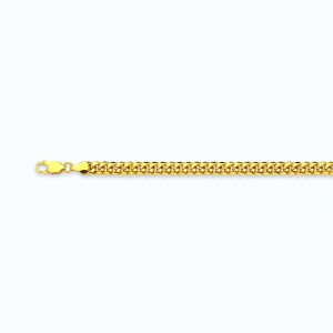 10K 3MM YELLOW GOLD HOLLOW MIAMI CUBAN 7" CHAIN BRACELET (AVAILABLE IN LENGTHS 7" - 30")
