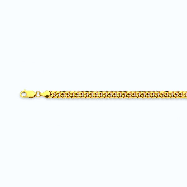 10K 3MM YELLOW GOLD HOLLOW MIAMI CUBAN 7" CHAIN BRACELET (AVAILABLE IN LENGTHS 7" - 30")