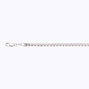10K 3.5MM WHITE GOLD VENETIAN BOX 7" CHAIN BRACELET (AVAILABLE IN LENGTHS 7" - 30")