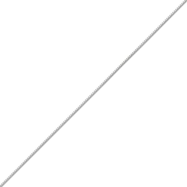 14K WHITE GOLD BOX 068 GAUGE 28" CHAIN NECKLACE (AVAILABLE IN LENGTHS 7" - 30")