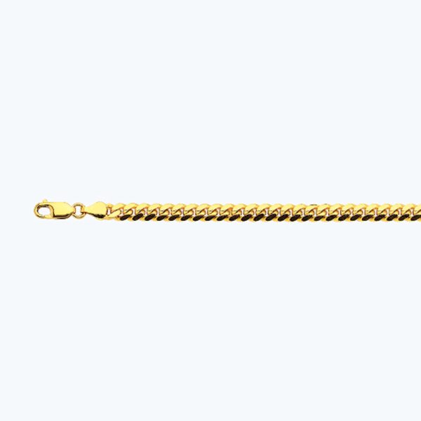 18K 6MM YELLOW GOLD SOLID MIAMI CUBAN 7.5" CHAIN BRACELET (AVAILABLE IN LENGTHS 7" - 30")