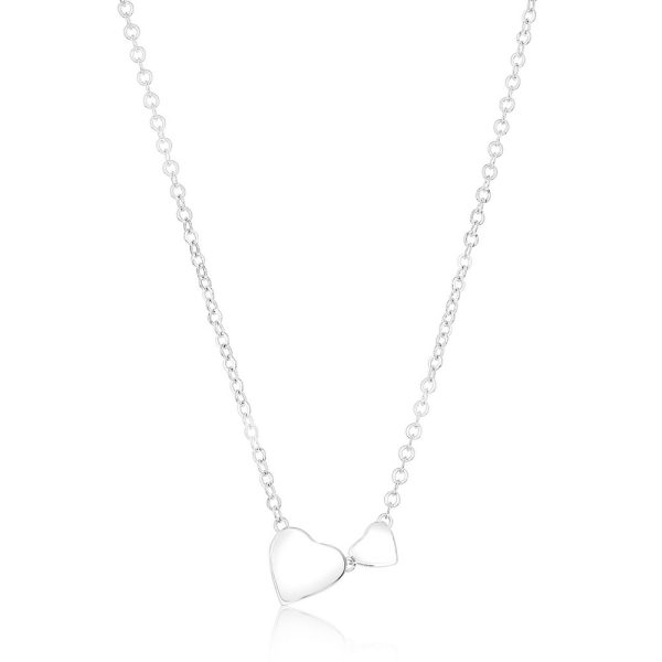 Sterling Silver Double Heart Necklace