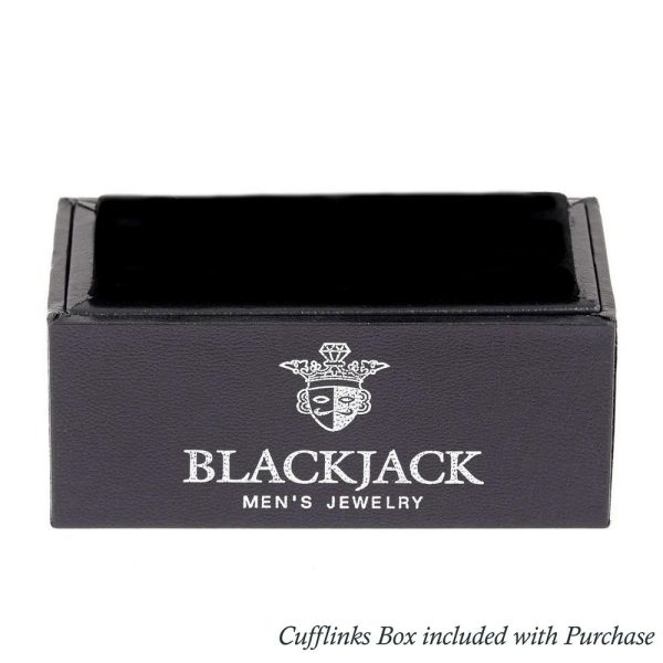 Stainless Steel, Rectangle CZ Cuff Links