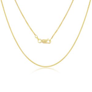 Sterling Silver 1.0mm Box Chain - Gold Plated