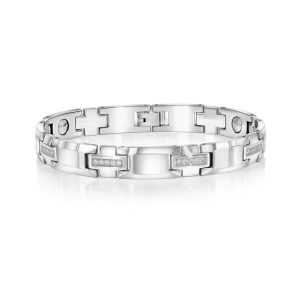 Magnetic Tungsten, CZ Bracelet