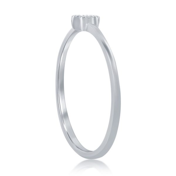 Sterling Silver Heart CZ Ring