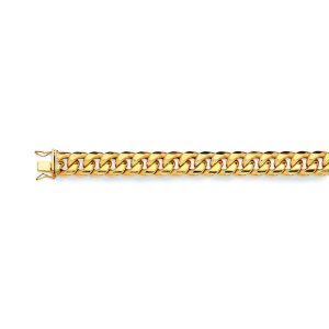 10K 11MM YELLOW GOLD HOLLOW MIAMI CUBAN 28" CHAIN NECKLACE (AVAILABLE IN LENGTHS 7" - 30")