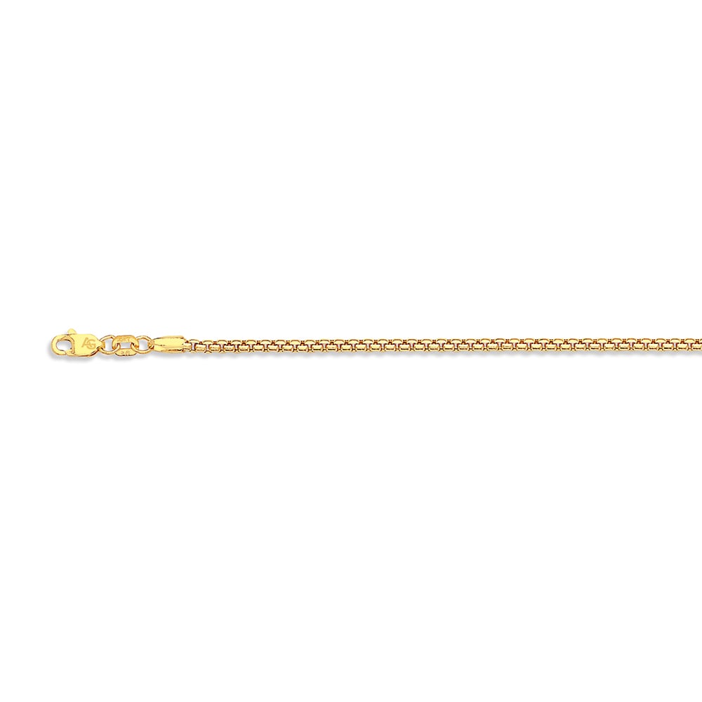 14K 2MM YELLOW GOLD VENETIAN BOX 7" CHAIN BRACELET (AVAILABLE IN LENGTHS 7" - 30")