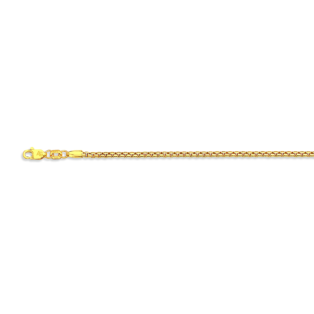 10K 2MM YELLOW GOLD VENETIAN BOX 20" CHAIN NECKLACE (AVAILABLE IN LENGTHS 7" - 30")