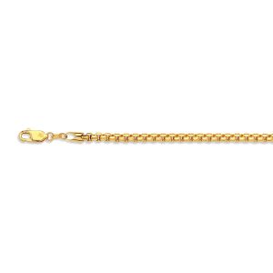 10K 3.5MM YELLOW GOLD VENETIAN BOX 8" CHAIN BRACELET (AVAILABLE IN LENGTHS 7" - 30")