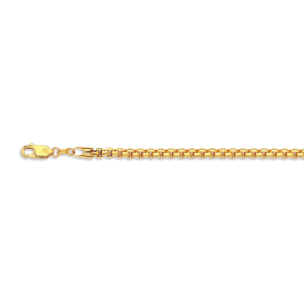 14K 3.5MM YELLOW GOLD VENETIAN BOX 22" CHAIN NECKLACE (AVAILABLE IN LENGTHS 7" - 30")