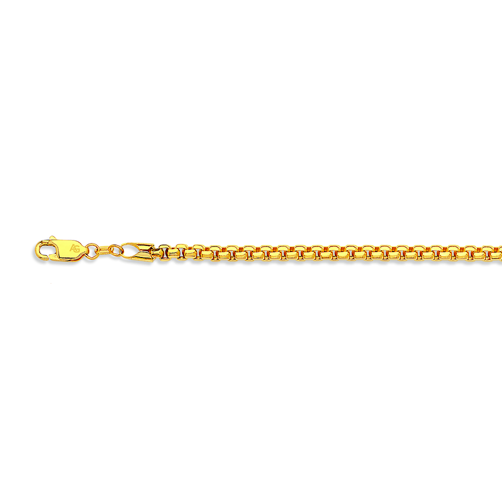 14K 3.5MM YELLOW GOLD VENETIAN BOX 28" CHAIN NECKLACE (AVAILABLE IN LENGTHS 7" - 30")