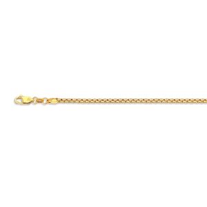 14K 2.5MM YELLOW GOLD VENETIAN BOX 22" CHAIN NECKLACE (AVAILABLE IN LENGTHS 7" - 30")